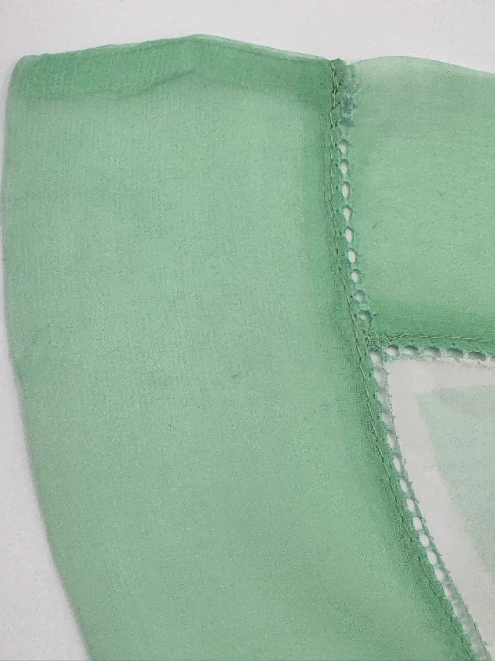 Vintage CHANEL 100% Silk Scarf Mint Green Logo CC Letter Print Made in Italy